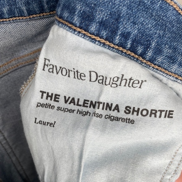 Favorite Daughter The Valentina Shortie Jean in Laurel Size 24 Raw Hem High Rise - Picture 9 of 13